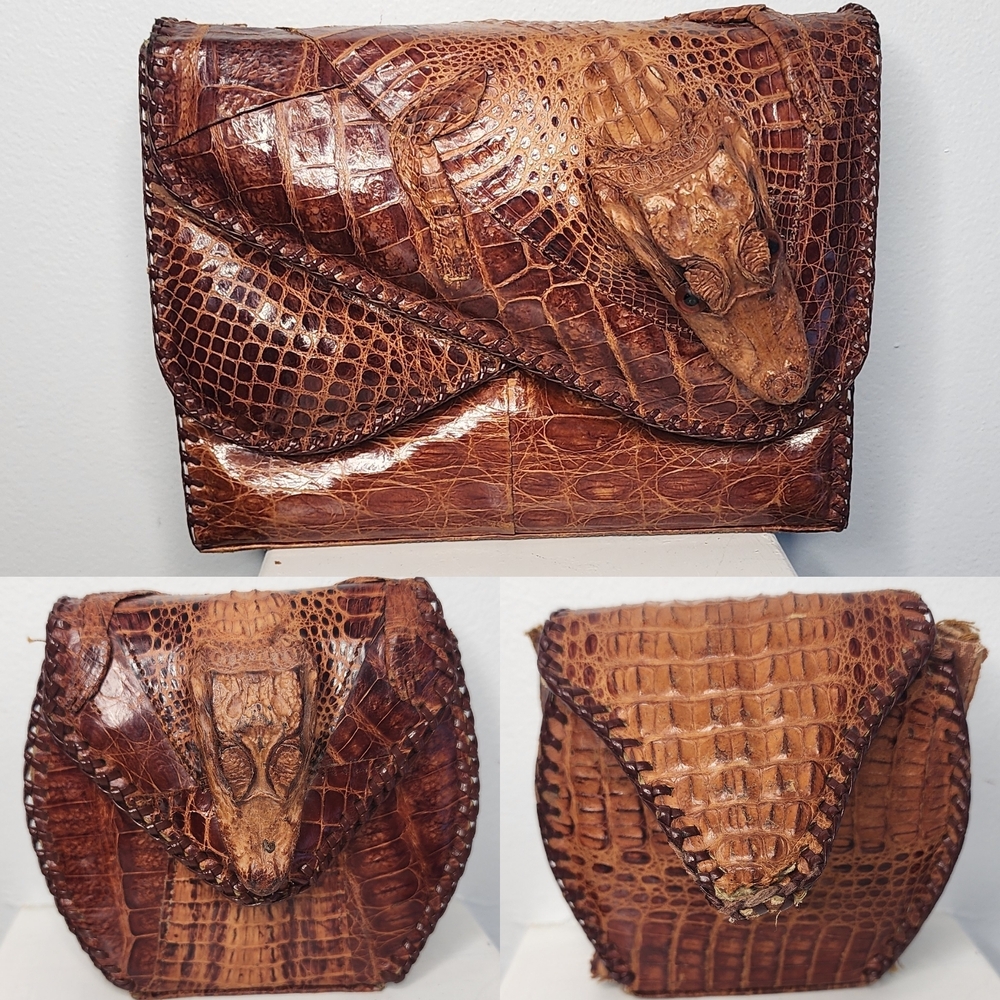 3 Baby Alligator Shoulder Bag Purses